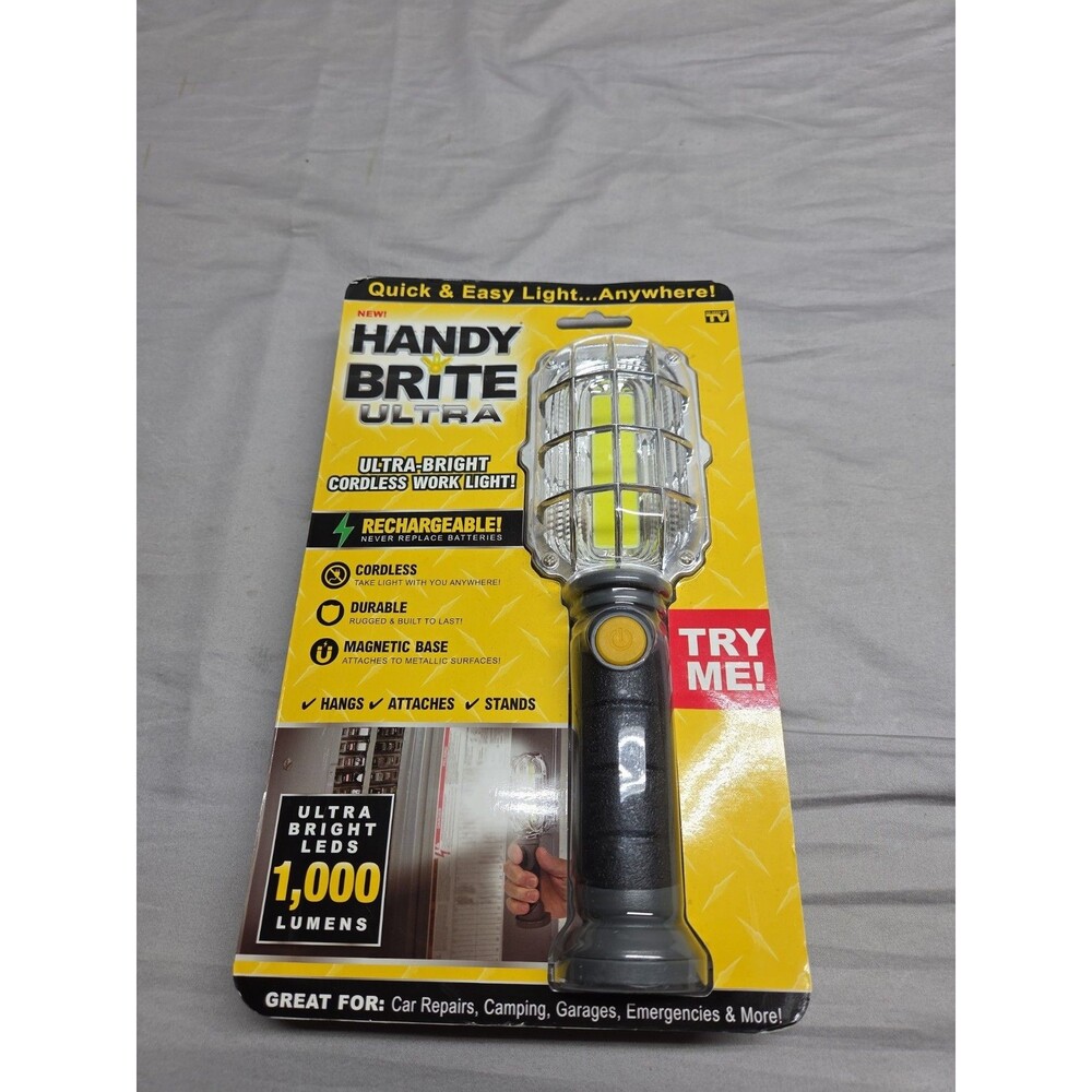 Ontel Ultra-Bright LED Rechargeable Work Light, 1000 Lumens, Magnetic Flashlight